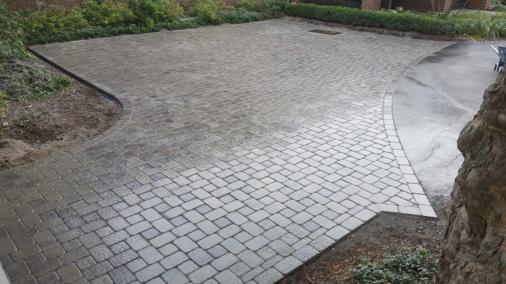 large brick patio