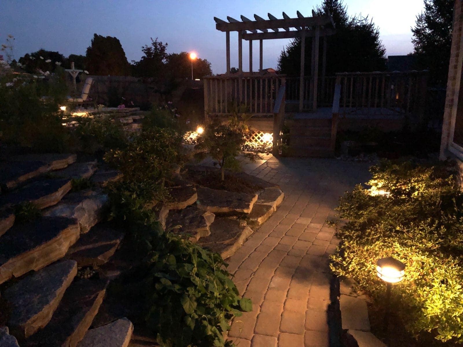 walkway and porch lighting