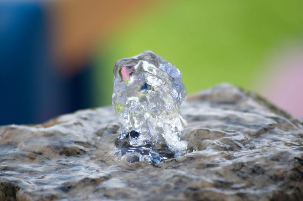 close up of a water feature