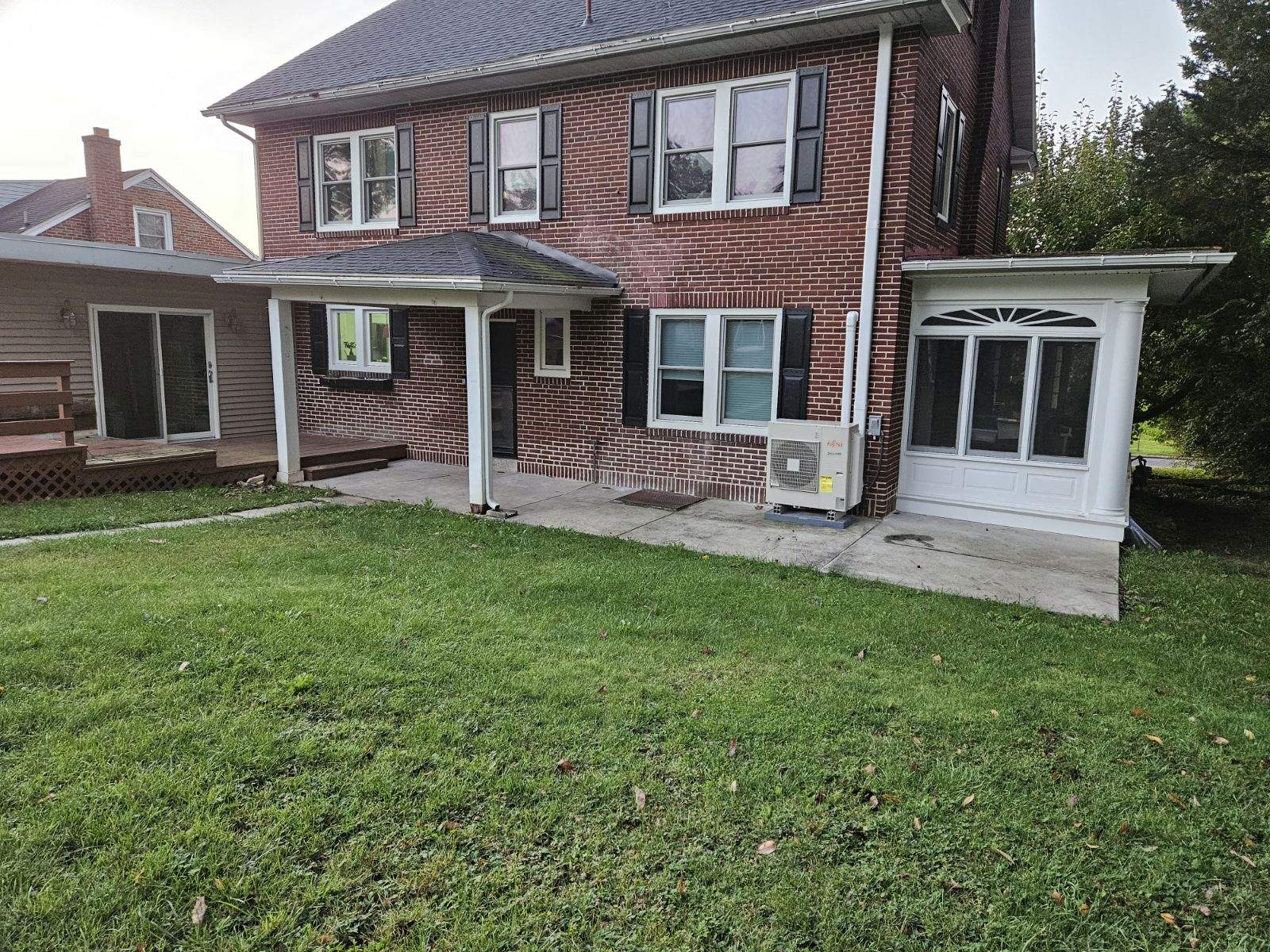 cement patio before remodel